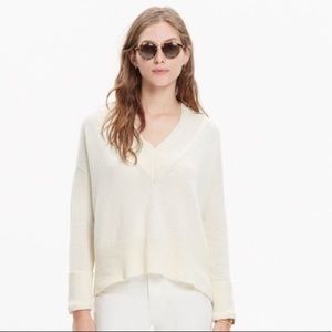 Madewell V-Neck Side Slit Sweater